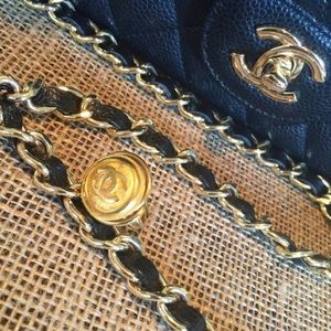 Authentic Chanel button ring.